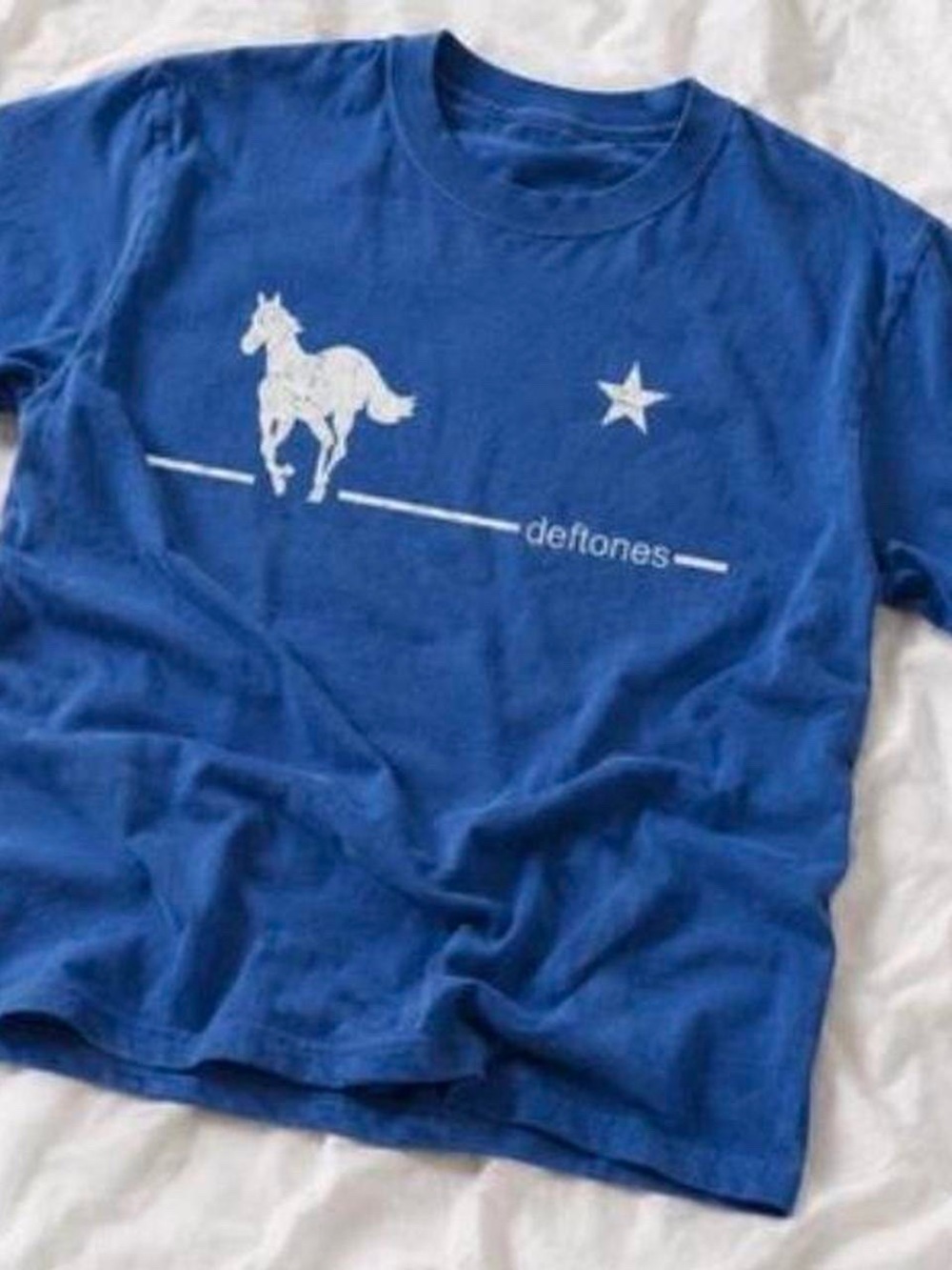 Gildan Royal Blue Short Sleeve Tee with White Horse & Star Graphic